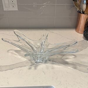 MCM Vintage Splash Drip Glass Bowl 16” long